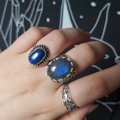 [Precommande] Bague "Calypso" Labradorite mixte - Illustrations & Bijoux fantaisie ClairObscur Art