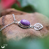 [Vente flash] Collier Fantaisie Charoïte en Argent 925 et acier inoxydable - Illustrations & Bijoux fantaisie ClairObscur Art