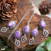 [Vente flash] Collier Fantaisie Charoïte en Argent 925 et acier inoxydable - Illustrations & Bijoux fantaisie ClairObscur Art