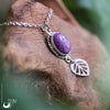 [Vente flash] Collier Fantaisie Charoïte en Argent 925 et acier inoxydable - Illustrations & Bijoux fantaisie ClairObscur Art